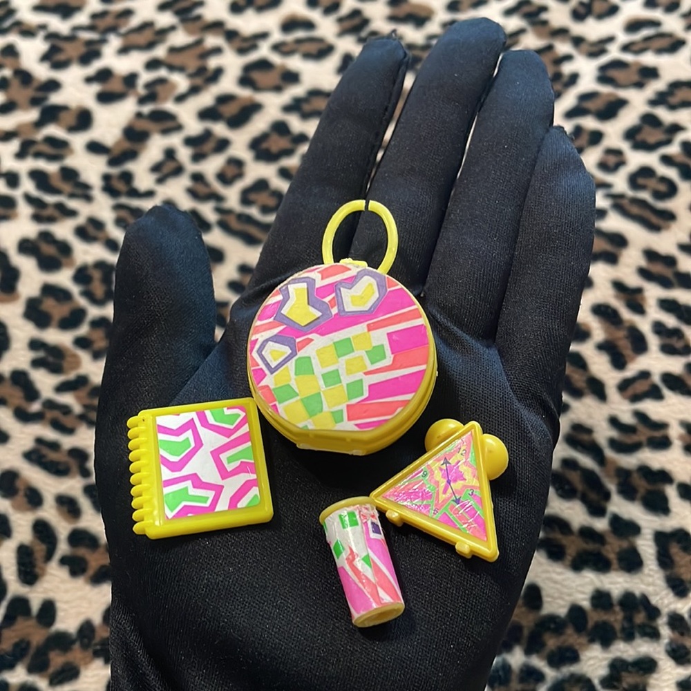 BARBIE Doll 💕 Accessories Lot Vintage 90s Neon Yellow Purse Mini 1990's Toys - Picture 3 of 17